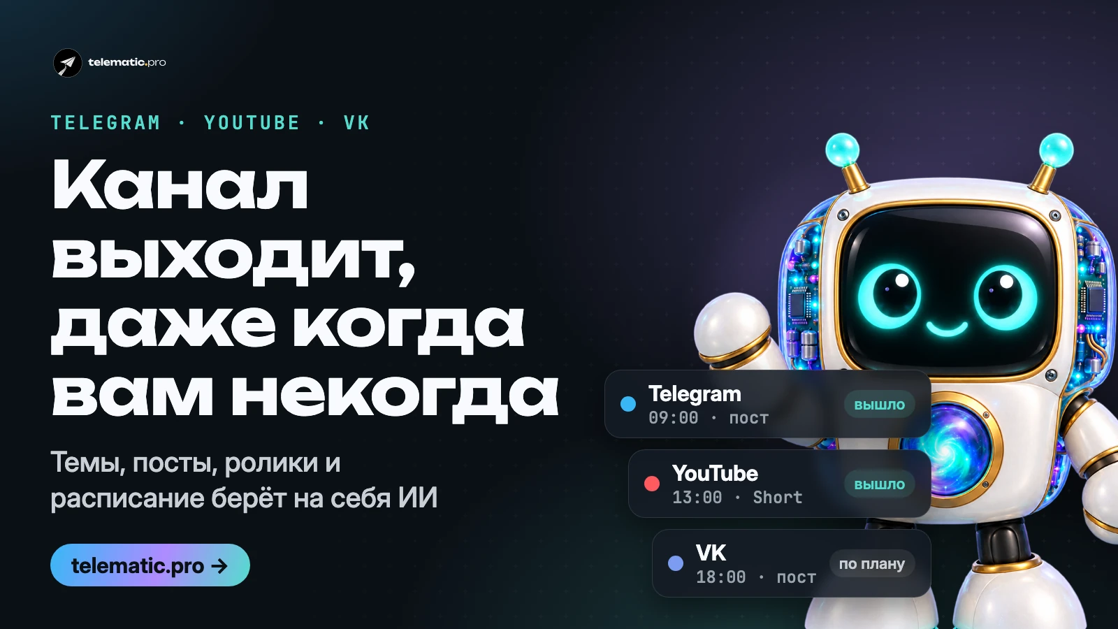 ИИ ведёт ваши каналы вместо вас