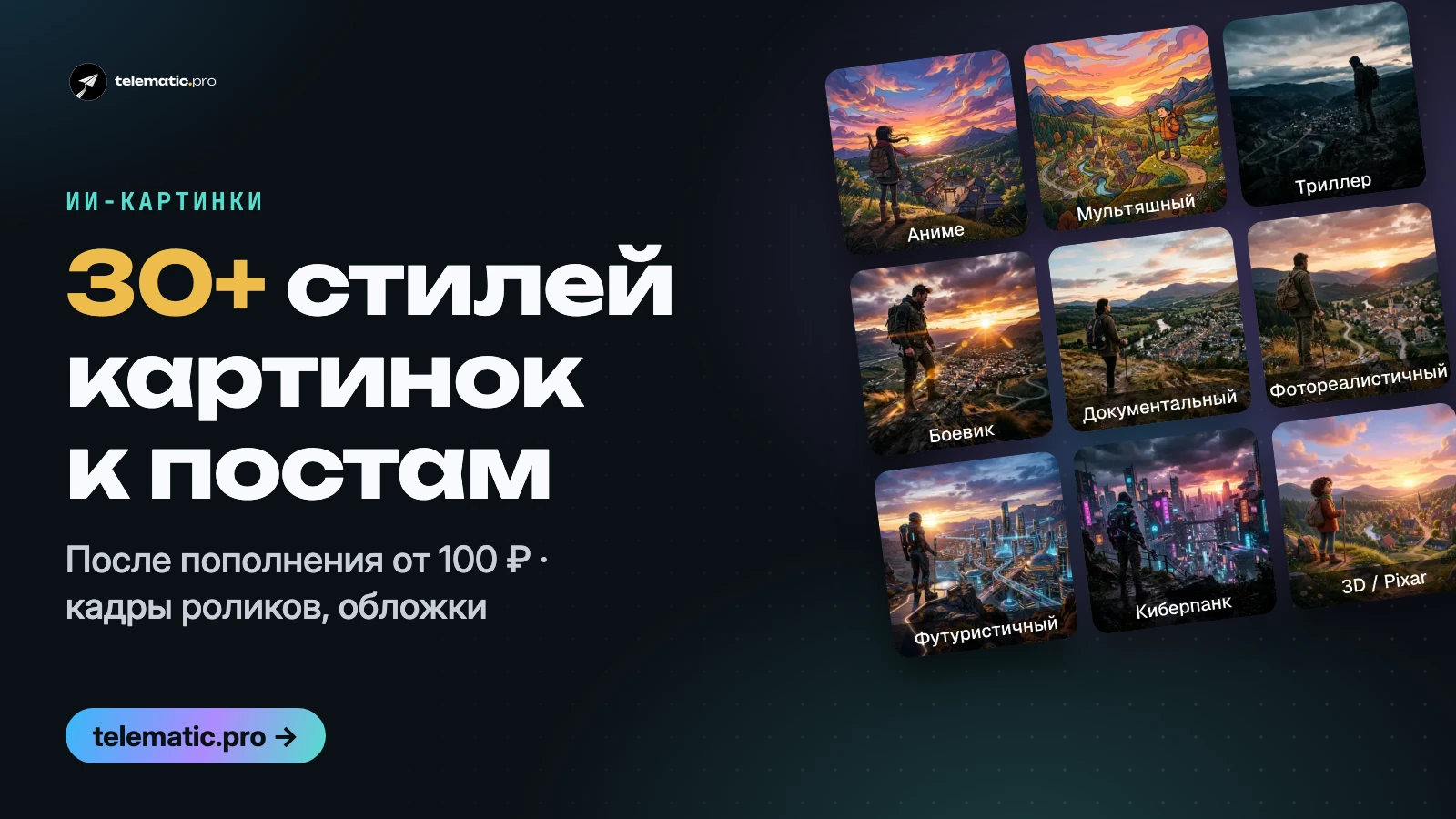 Картинки к постам в 30+ стилях — без дизайнера
