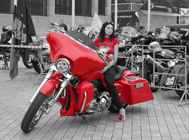 Lady in red