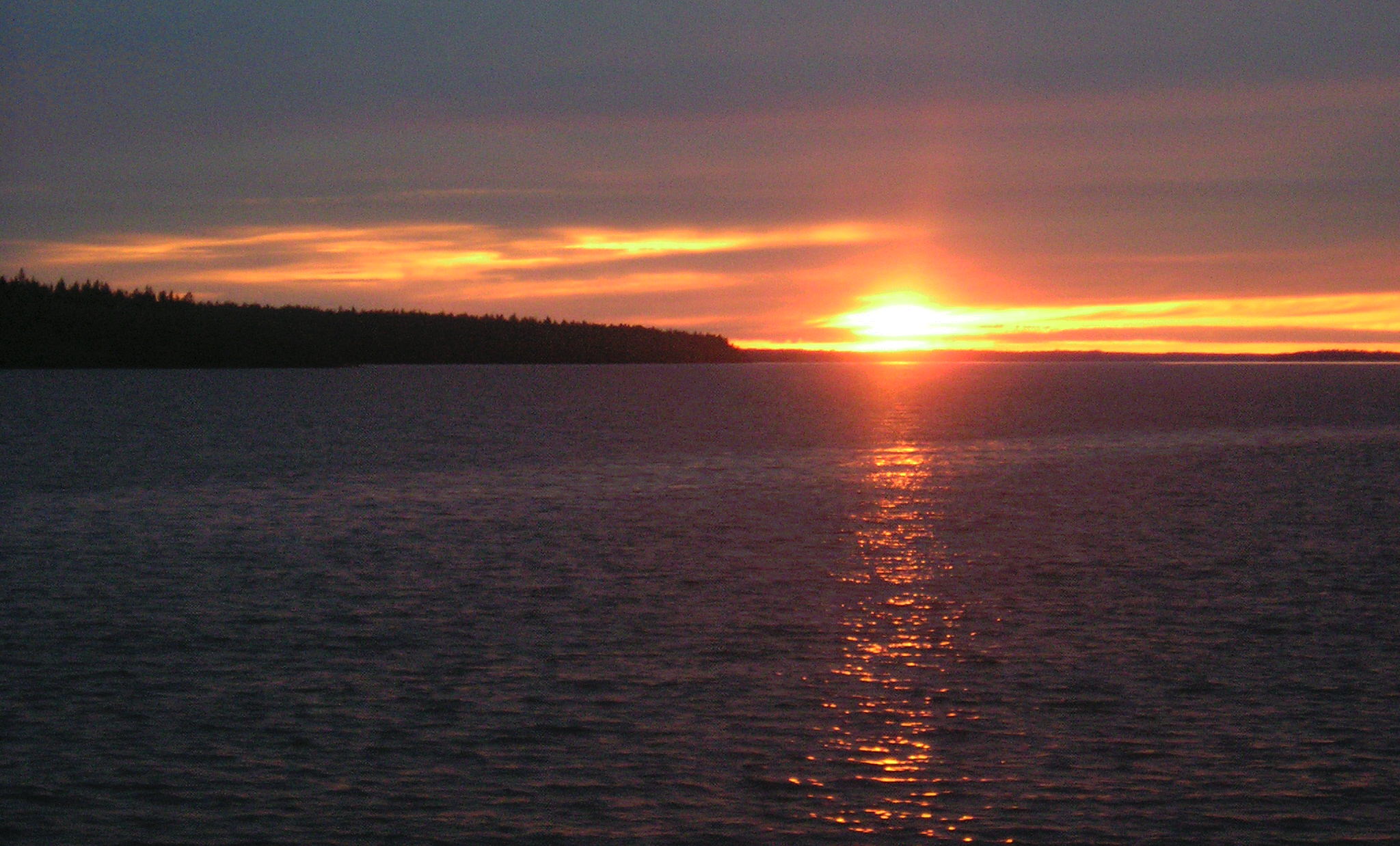 закат на Ладожском озере