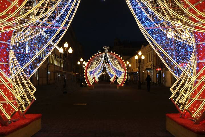 Сказочный новогодний Старый Арбат