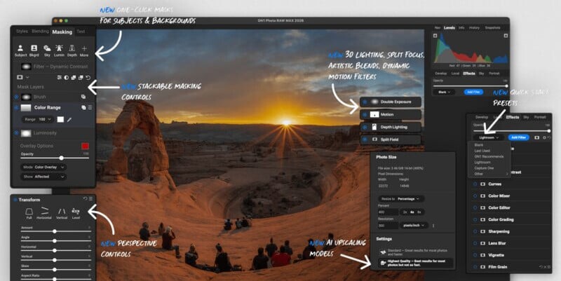 Интерфейс программы для редактирования изображений