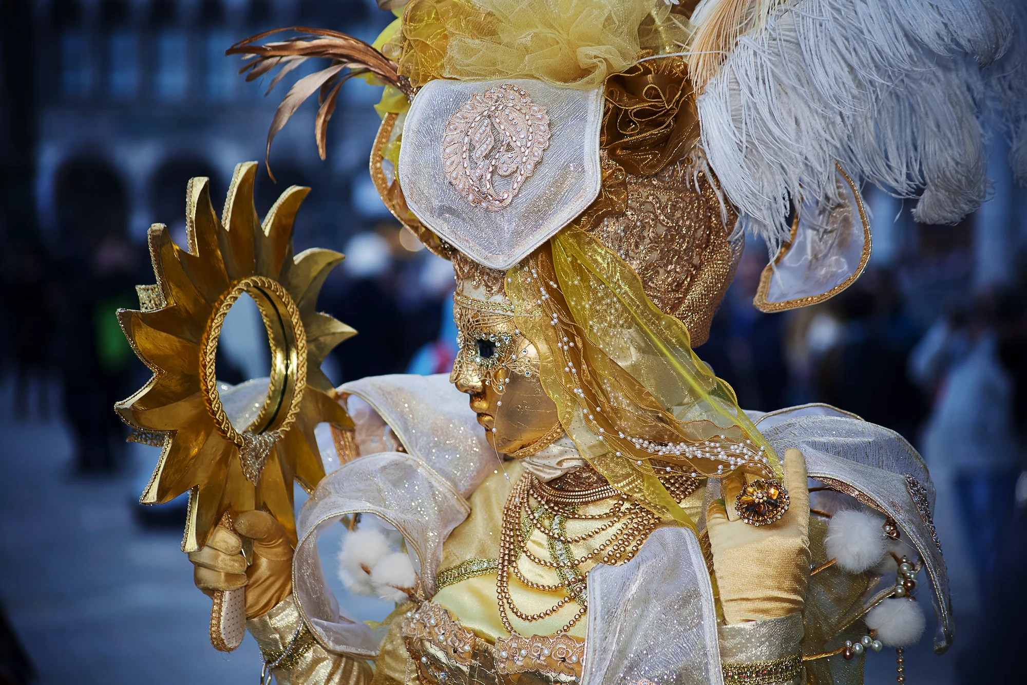 Venetian Carnival mask captured by Photographer in Venice Antonio Jarosso