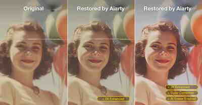 Улучшение старых фотографий с Aiarty: восстанавливайте, улучшайте и удаляйте недостатки