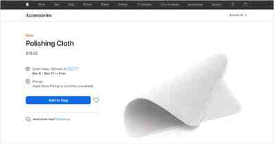 Apple продаёт салфетку для экранов за $19