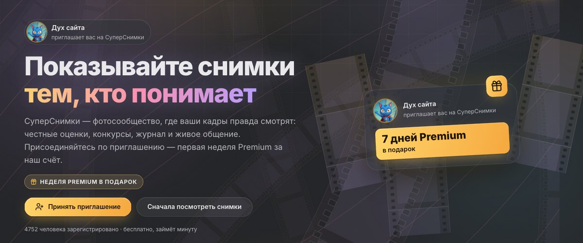 Страница приглашения, которую видит друг