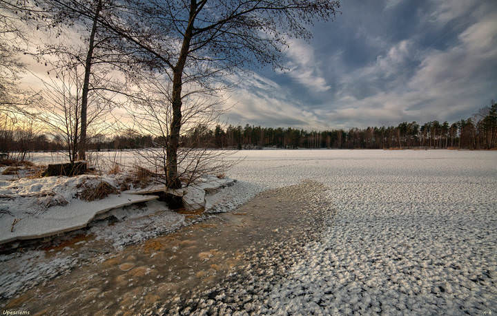 the ice on the lake