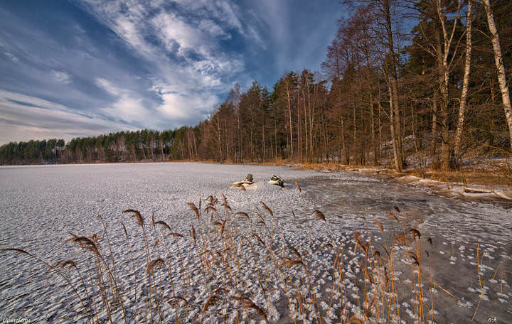 the ice on the lake