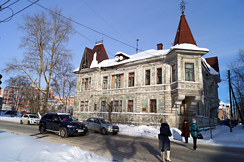Дом Калинина(1906 год постройки,дерево).Архангельск.