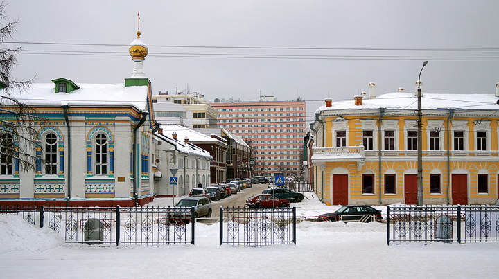 архангельск13.02.2014 .078.Дом Плотниковой.Никольская церковь.