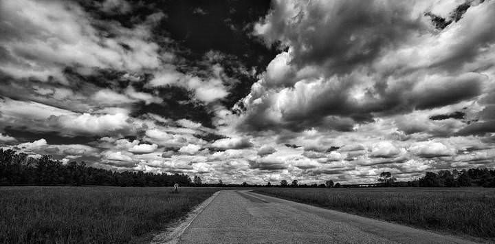 below the clouds