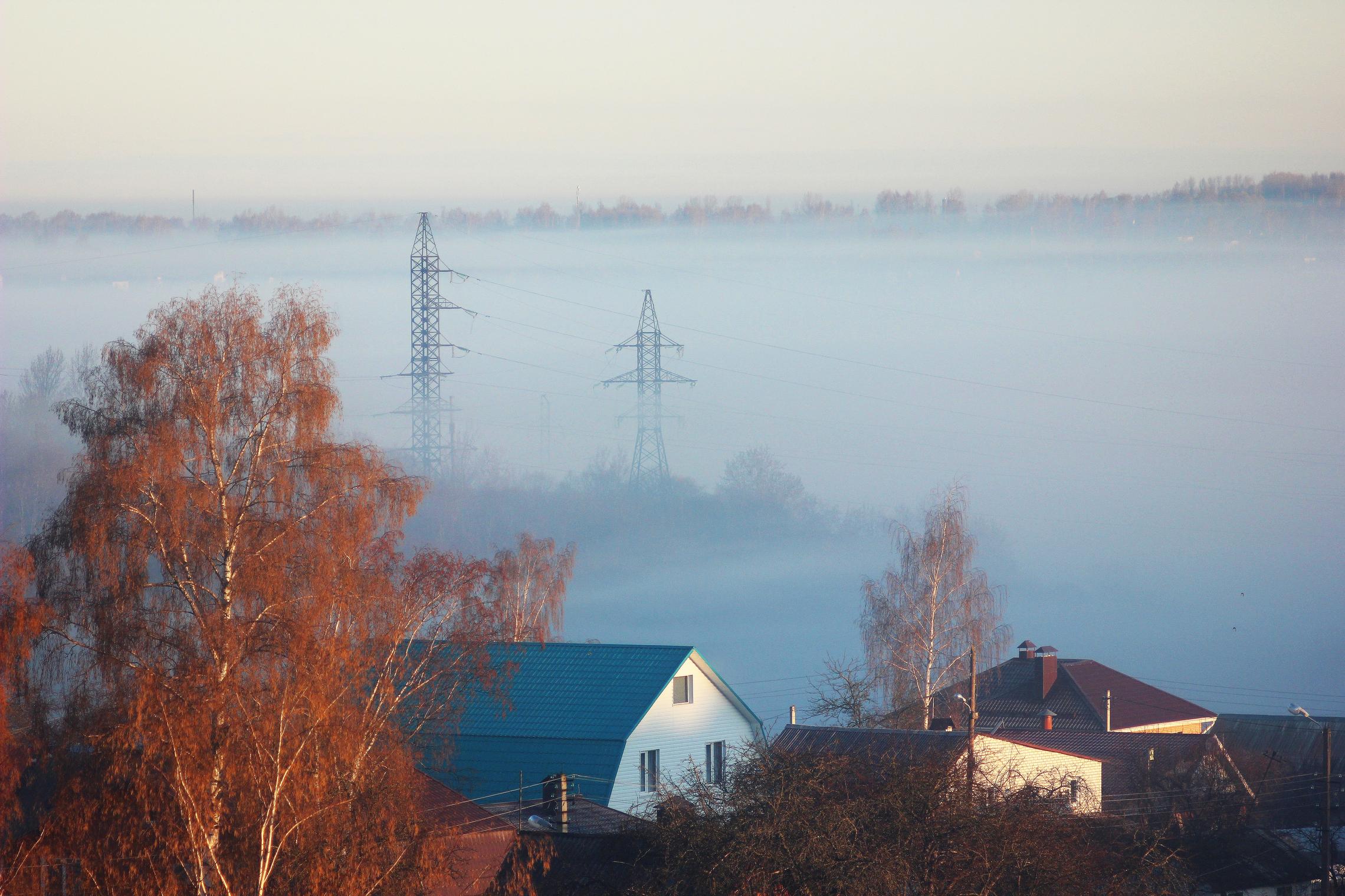 Утро туманное над Днепром.