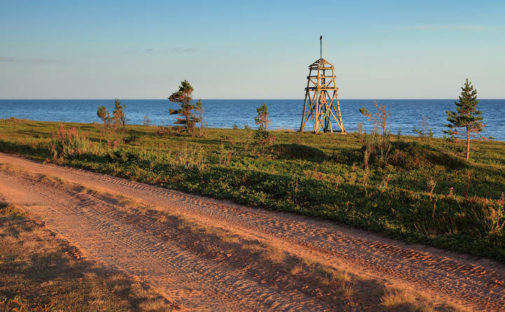 Терский берег в закатном свете.