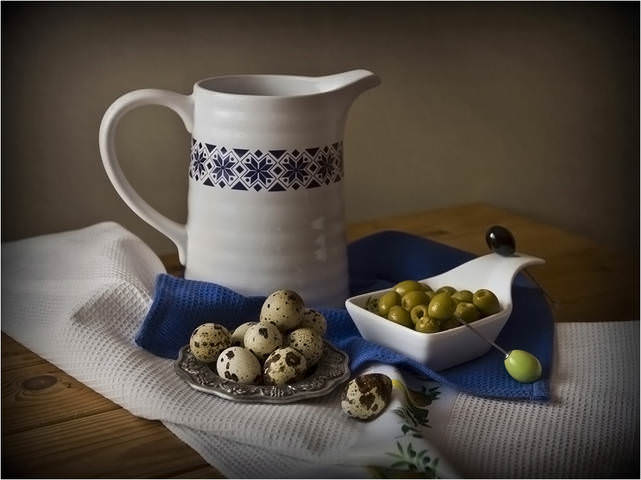 С оливками...