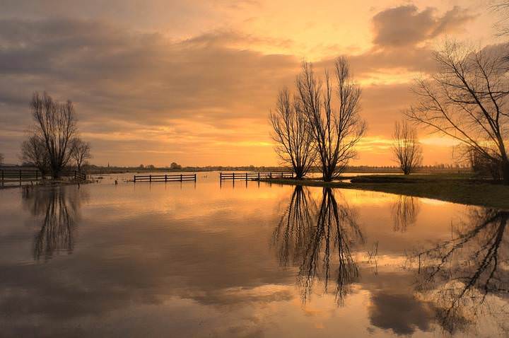 The sunrise after the rain.