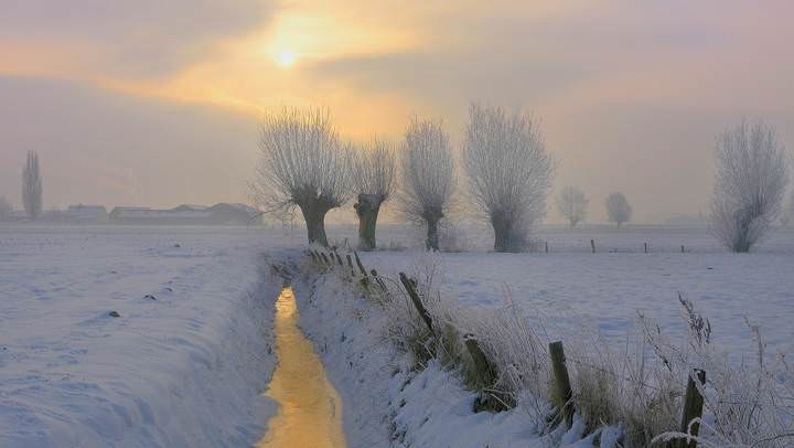 Winter in Merkem.