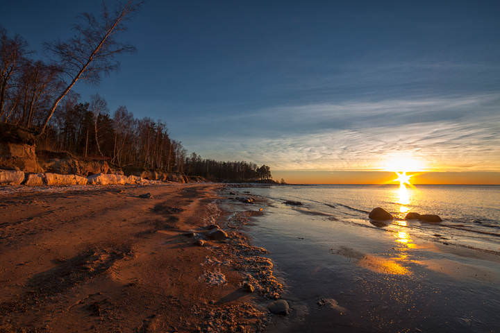 February beach