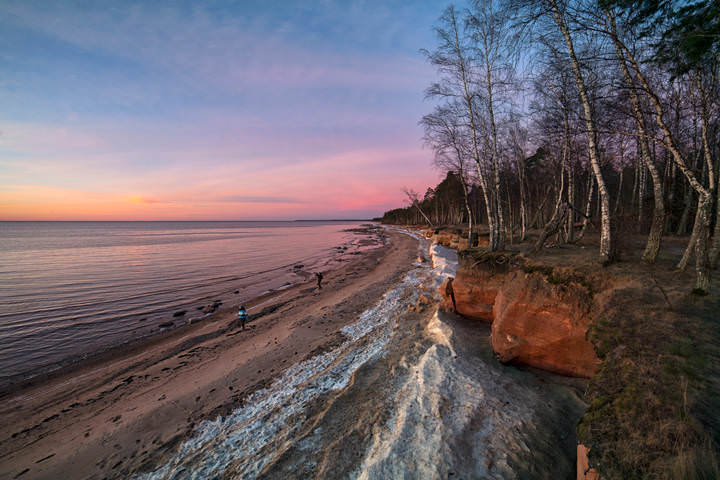 near the sea