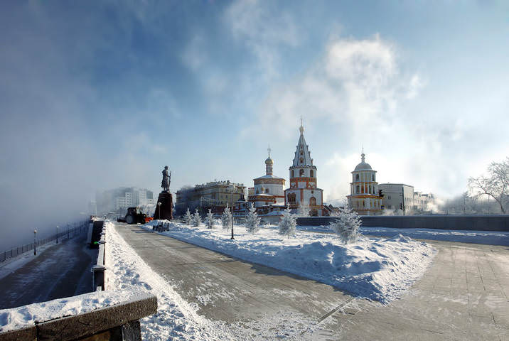 Город морозный очень