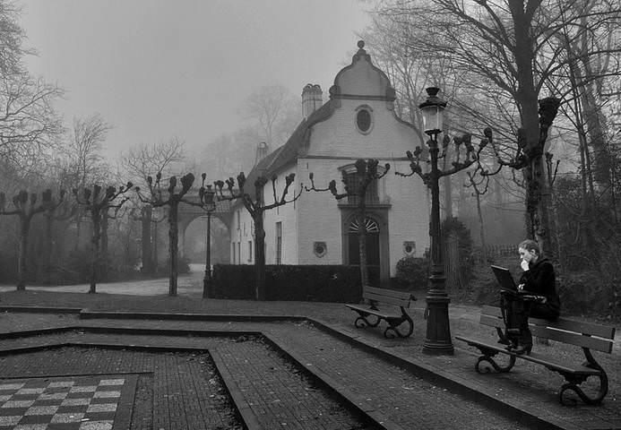 In the streets of Bruges.