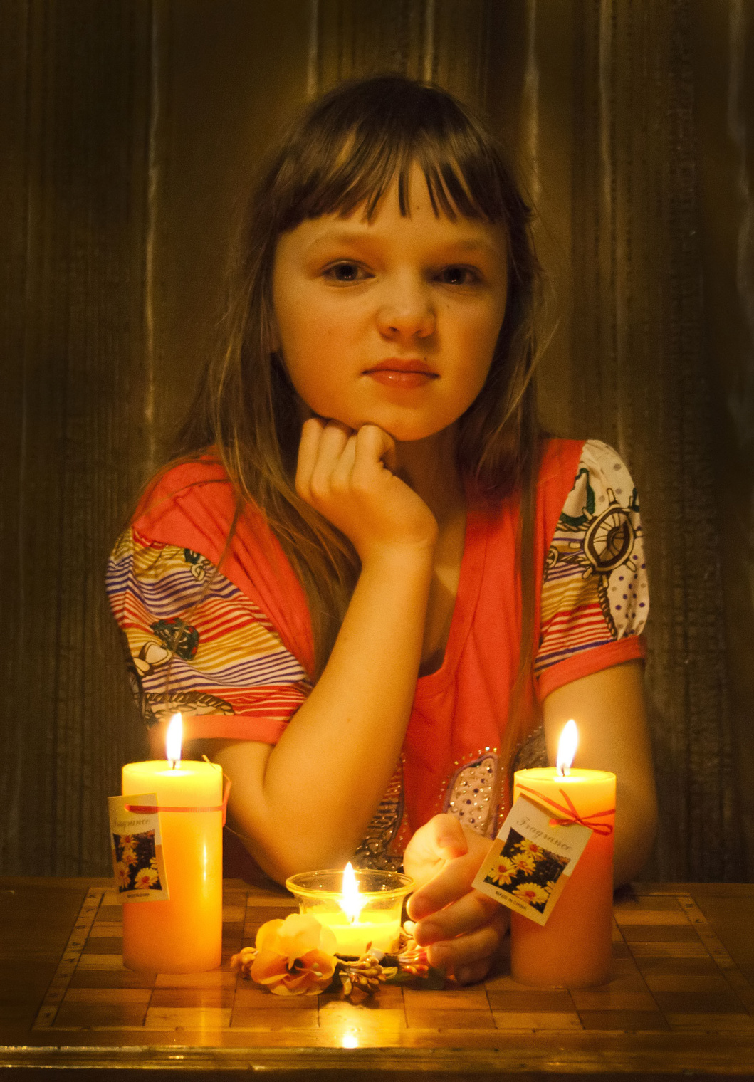 портрет со свечами