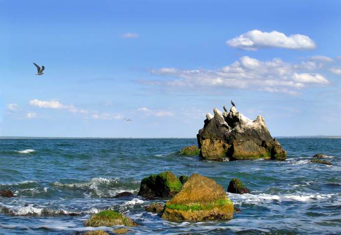 Между Черным и Азовским морем.