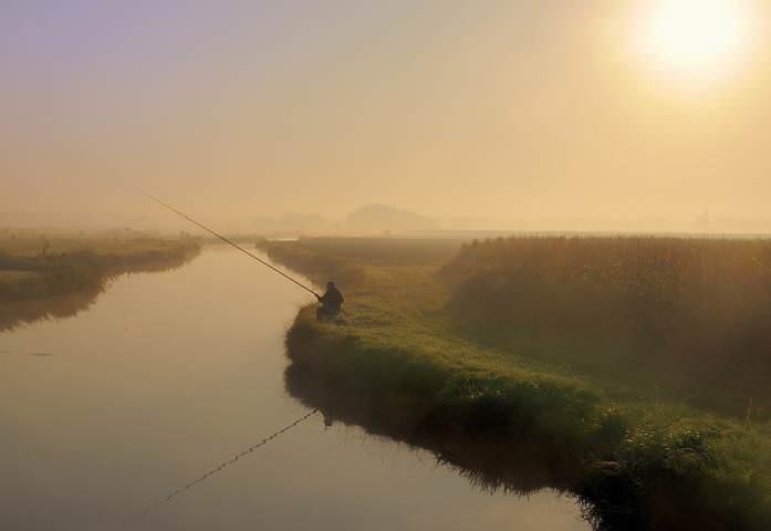 Fisherman in the morning light.