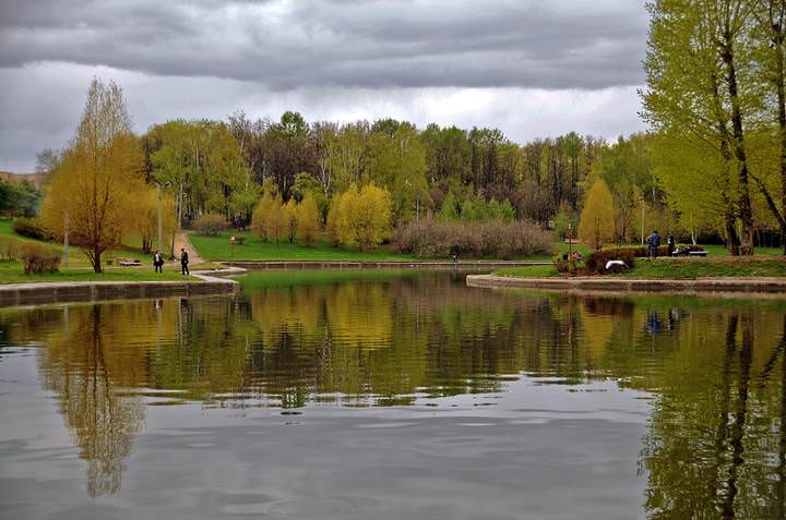 На городском пруду