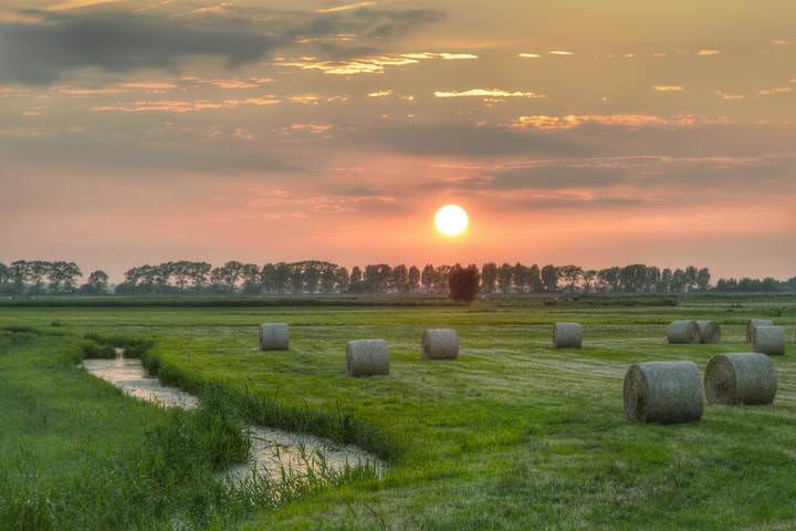 Sunset in Noordschote.