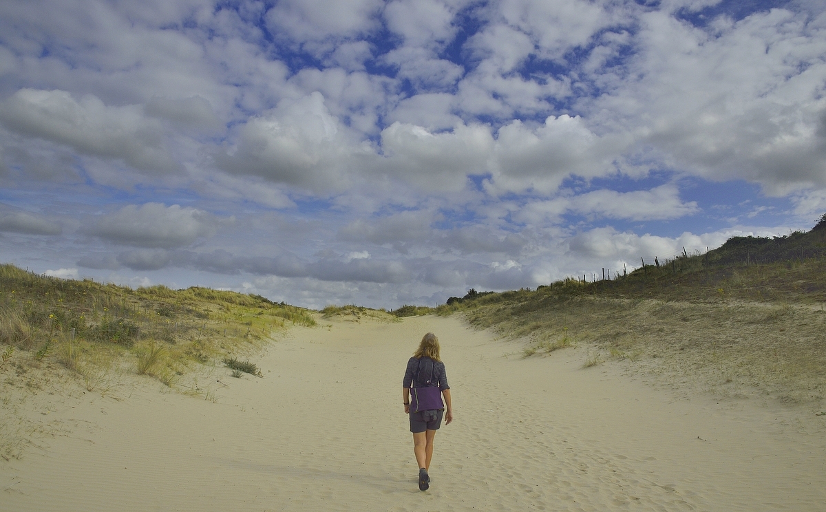 Walking in the dunes.