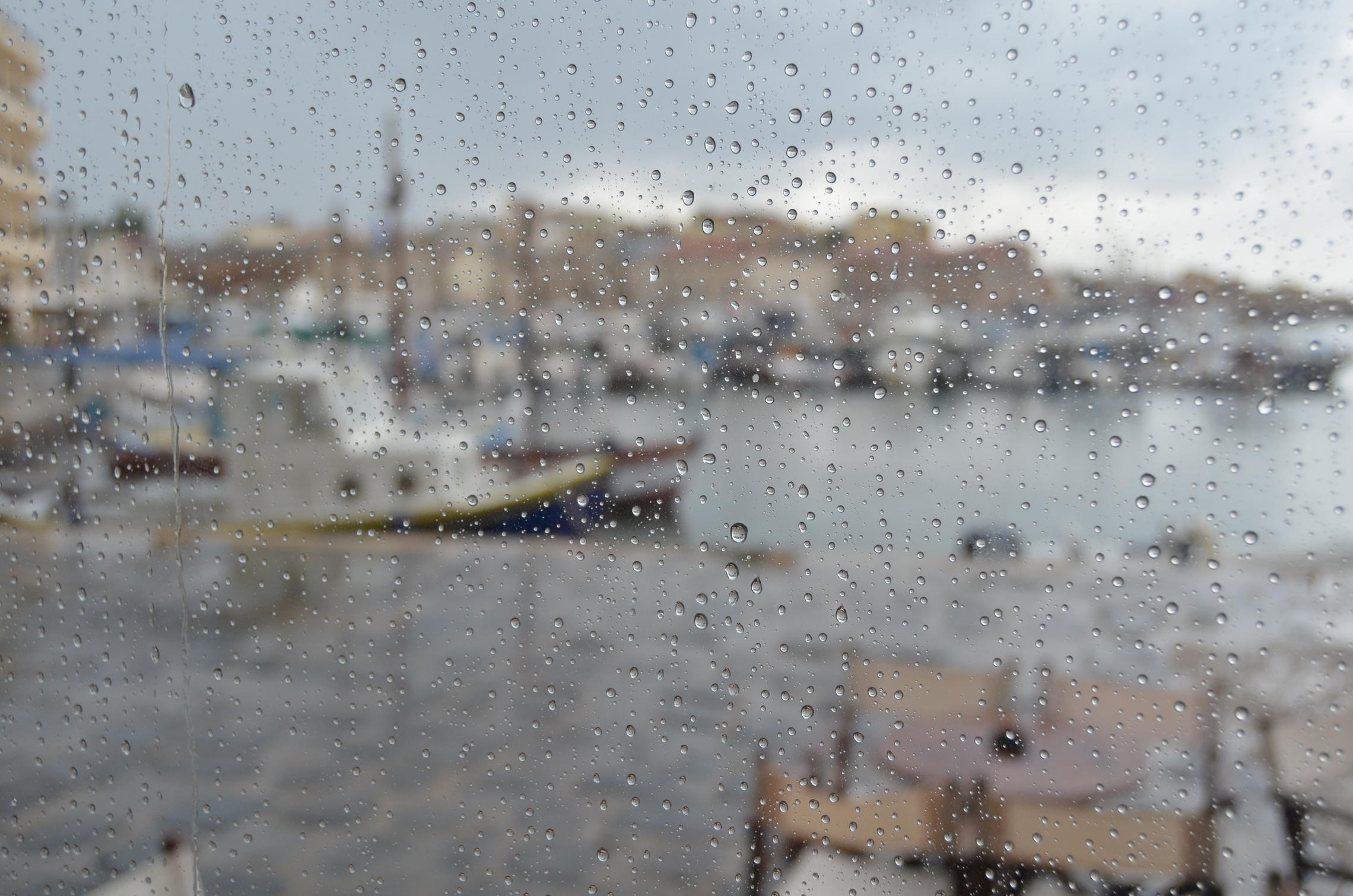 Crete. Chania. Rain.