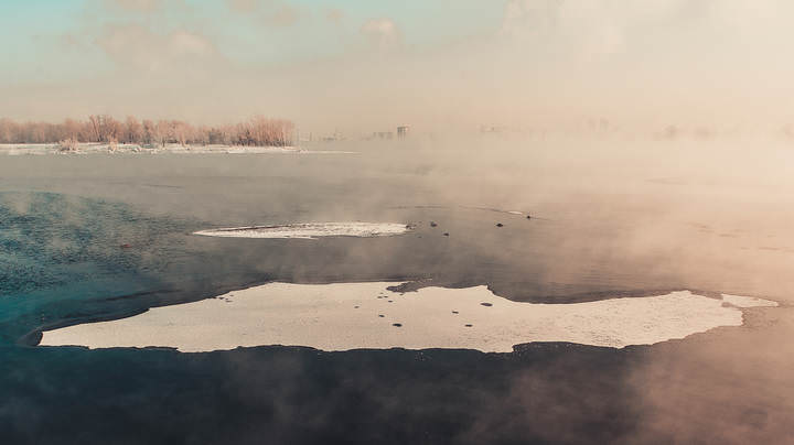 Красноярск, первые морозы...