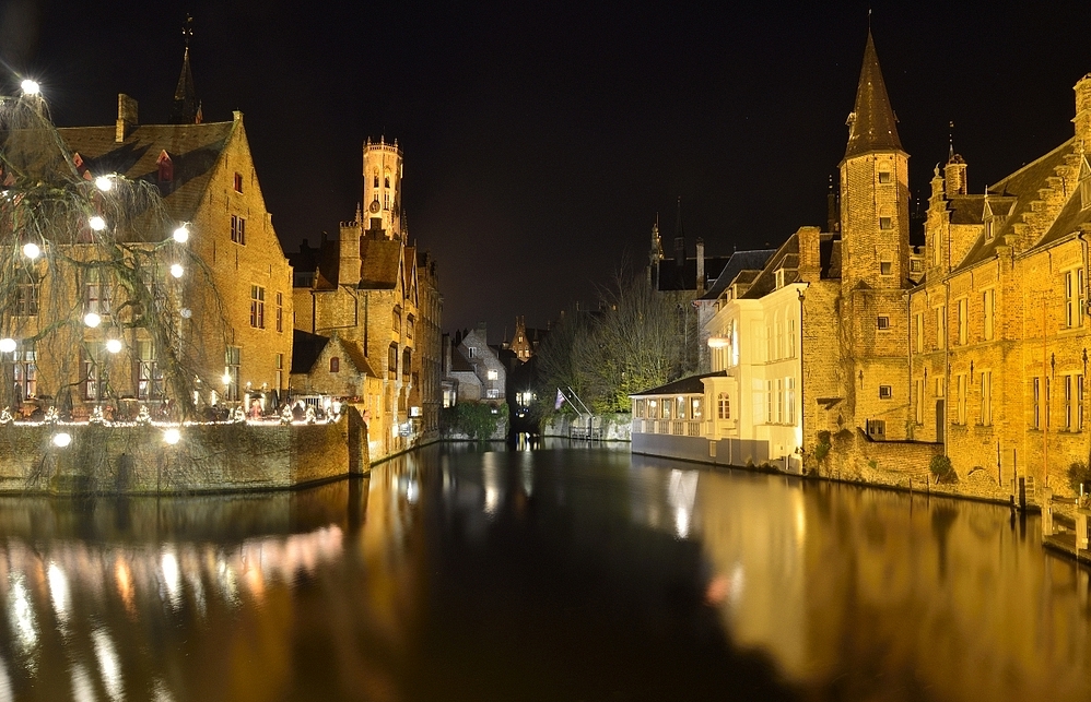 Evening in Bruges.