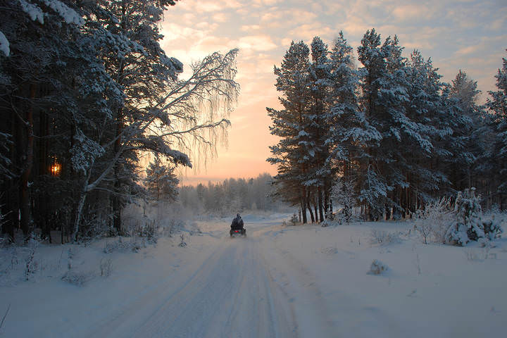 На закат