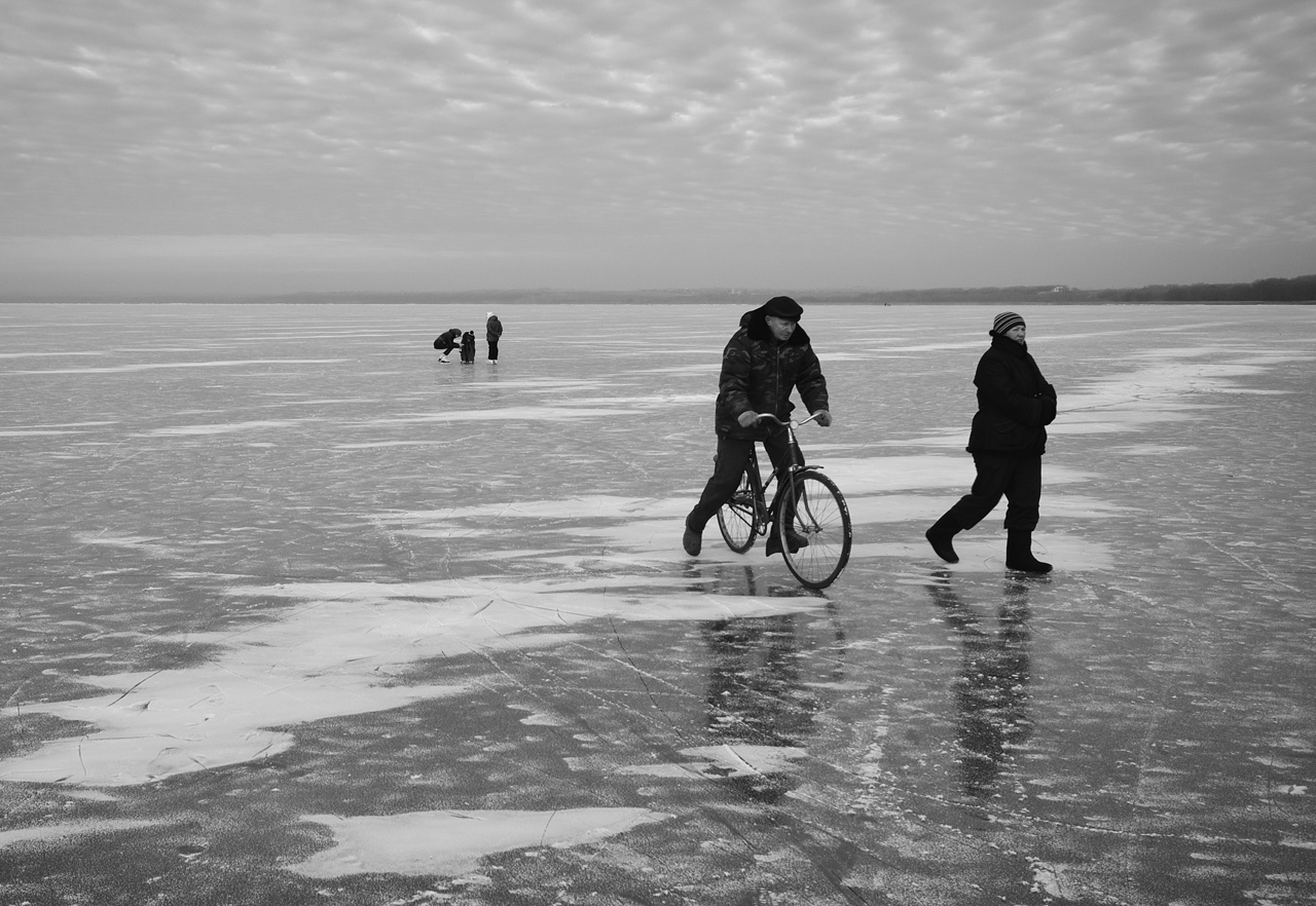 Велопрогулка по льду Плещеева озера