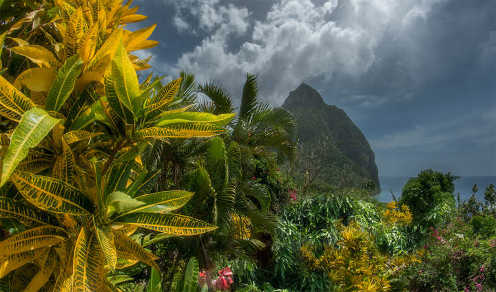 St. Lucia’s mountainous interior ...Piton