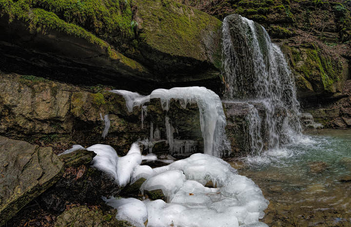 Вода , лёд и камень