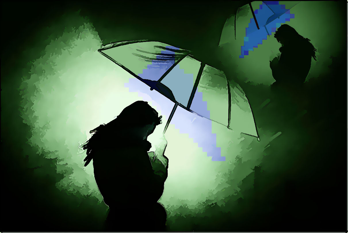 девочка с зонтом