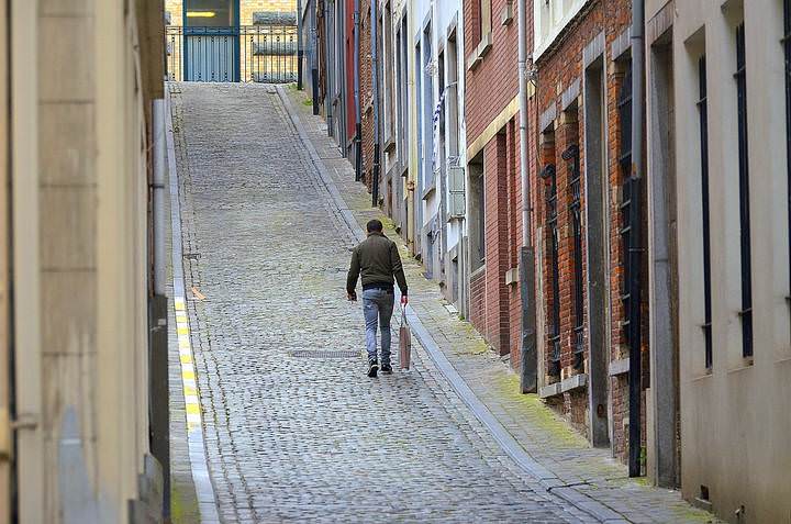 In the streets of Brussels.