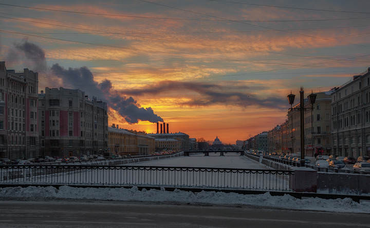 Морозный закат