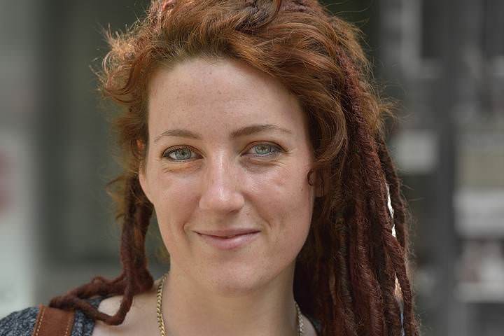 Street portrait in the city Mons(Belgium).