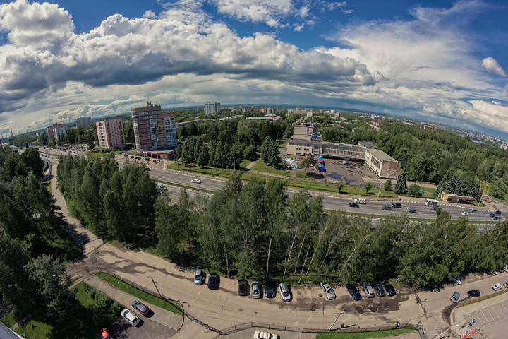 И все таки она круглая (вид с балкона, г. Ярославль)