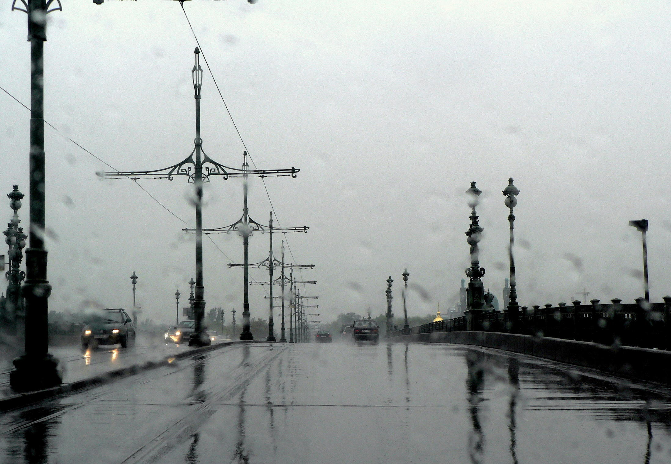 Троицкий мост,СПб,дождь...