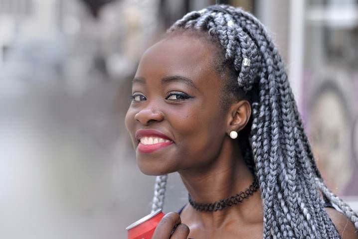 Street portrait in the city Mons(Belgium).