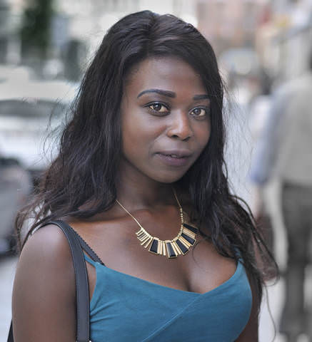 Street portrait in the city Mons(Belgium).