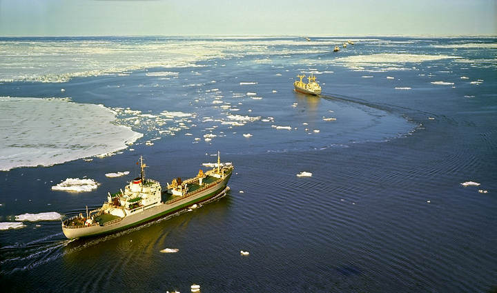 В Карском море.