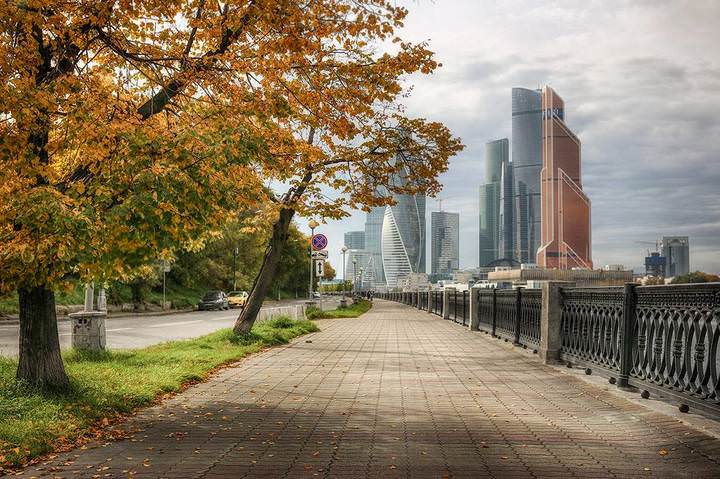 "Осень в городе. С видом на Москва-Сити".