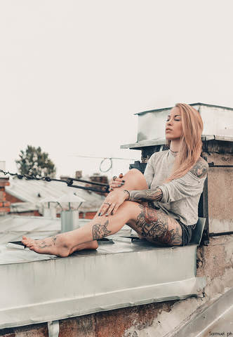 On the roof