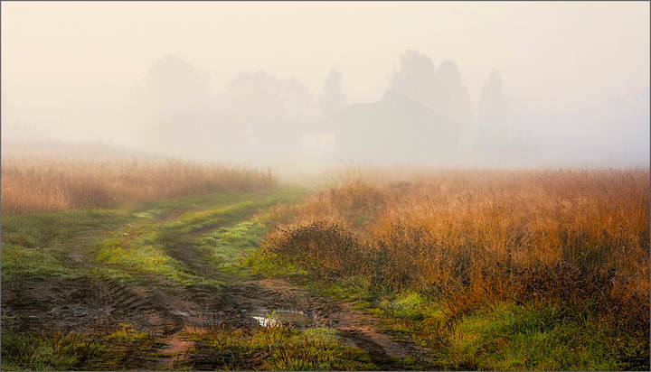 Осеннее Утро В Деревне Фото