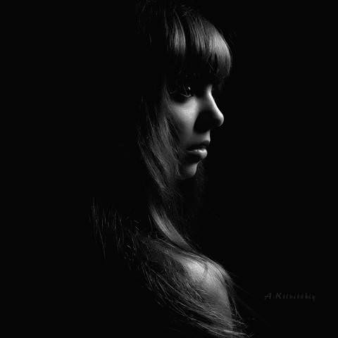 Черно белый портрет. Black and white portrait.